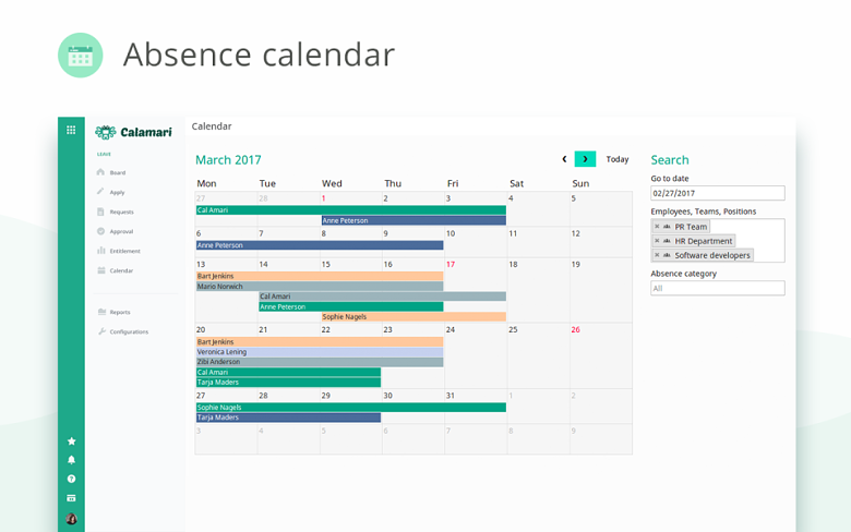 Absence Calendar