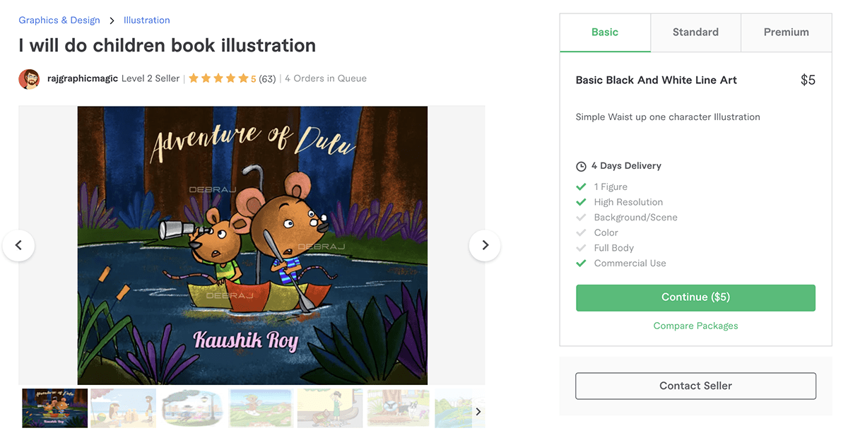children's book illustrator on Fiverr – RajGraphicMagic