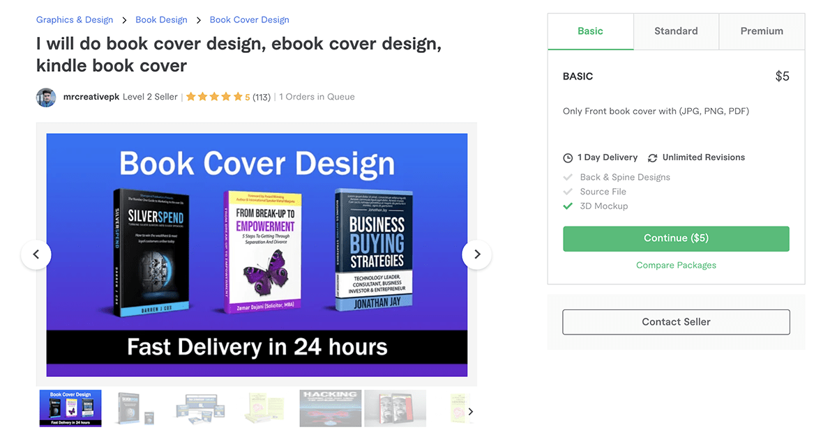 book cover designer on Fiverr – MrCreativePK