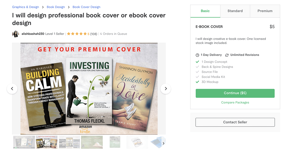 book cover designer on Fiverr – Alishbashah230