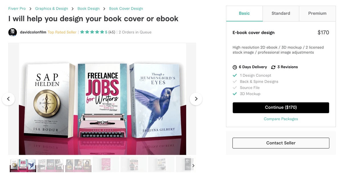 book cover designer on Fiverr – DavidColonFilm