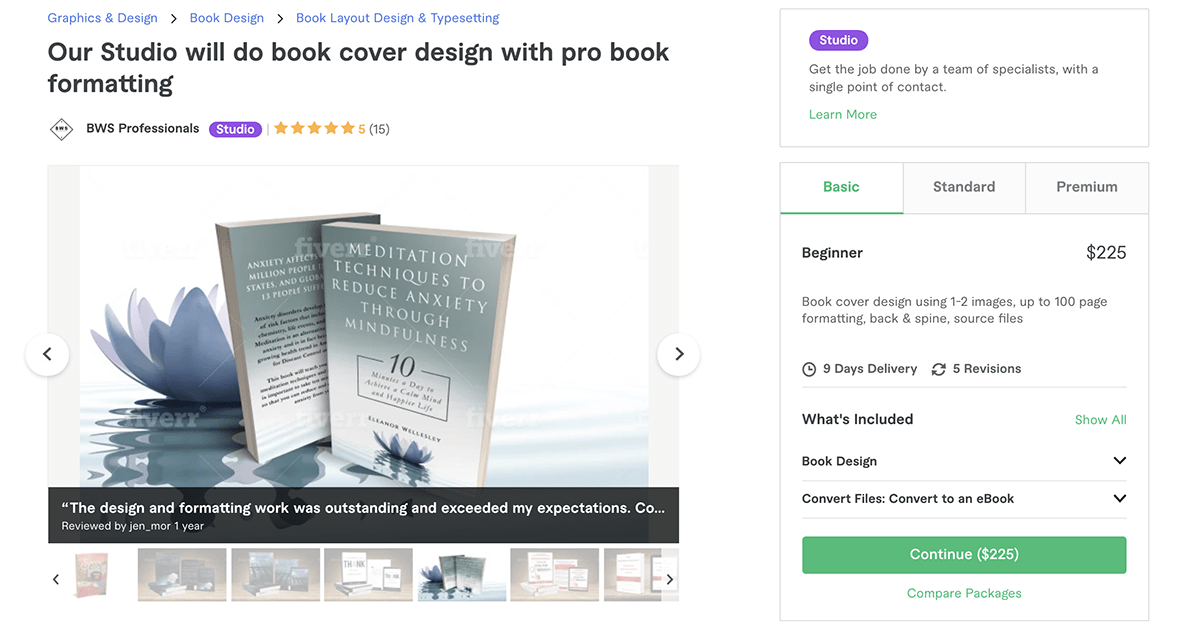 book cover designer on Fiverr – BWS Professionals