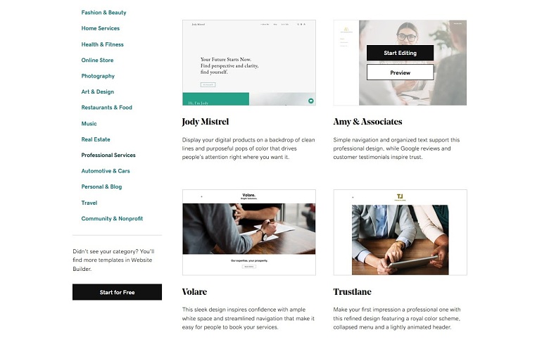 Godaddy business templates