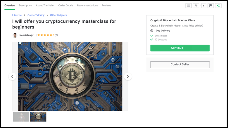 Freelance Bitcoin expert Francistengdt profile on Fiverr