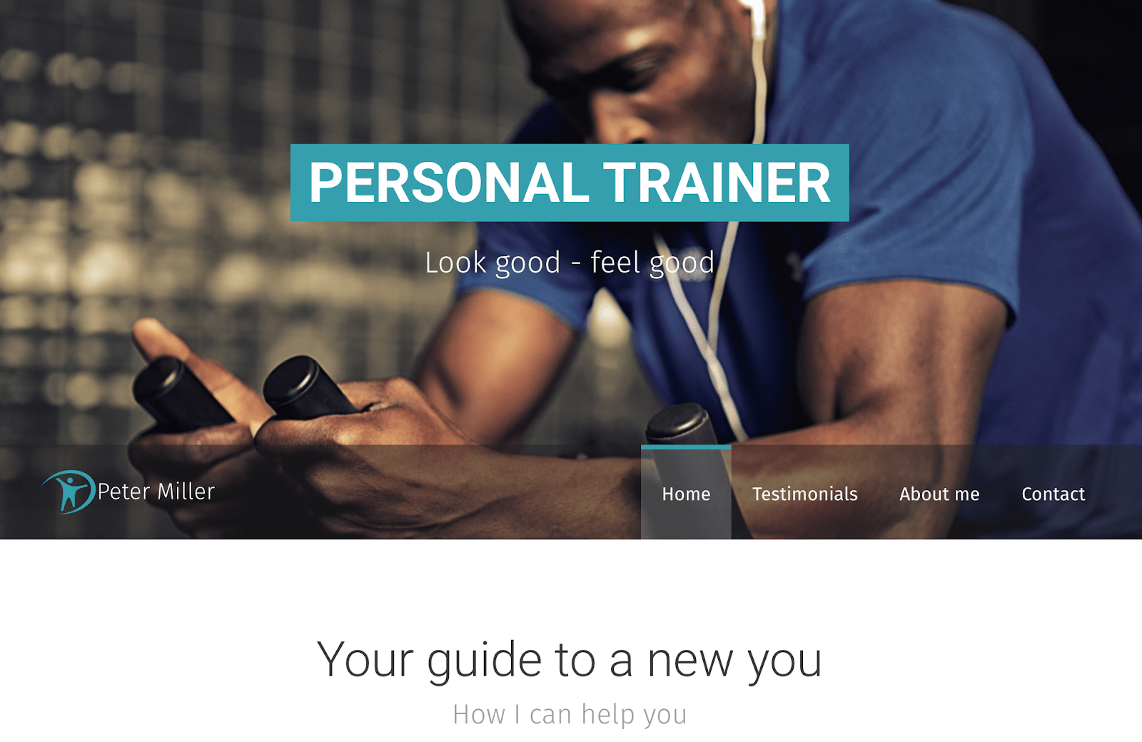 Webnode Personal Trainer template