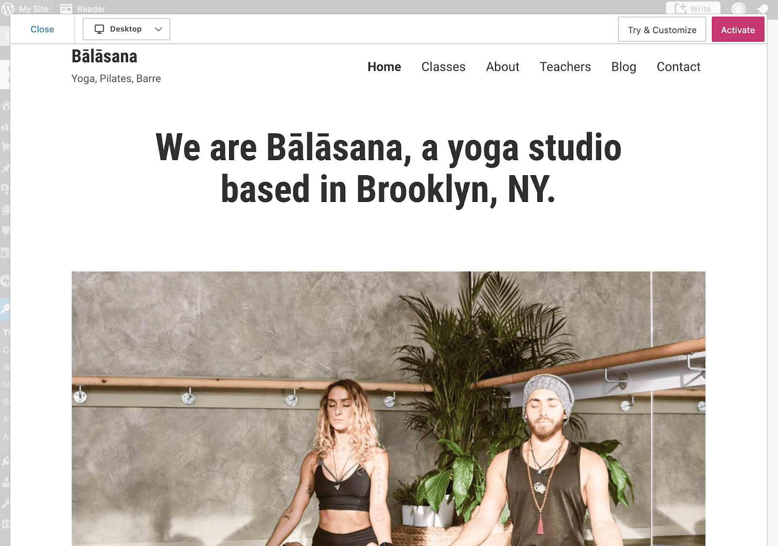 WordPress.com Balasana template