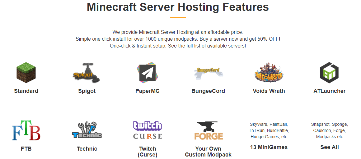 server hosting minecraft