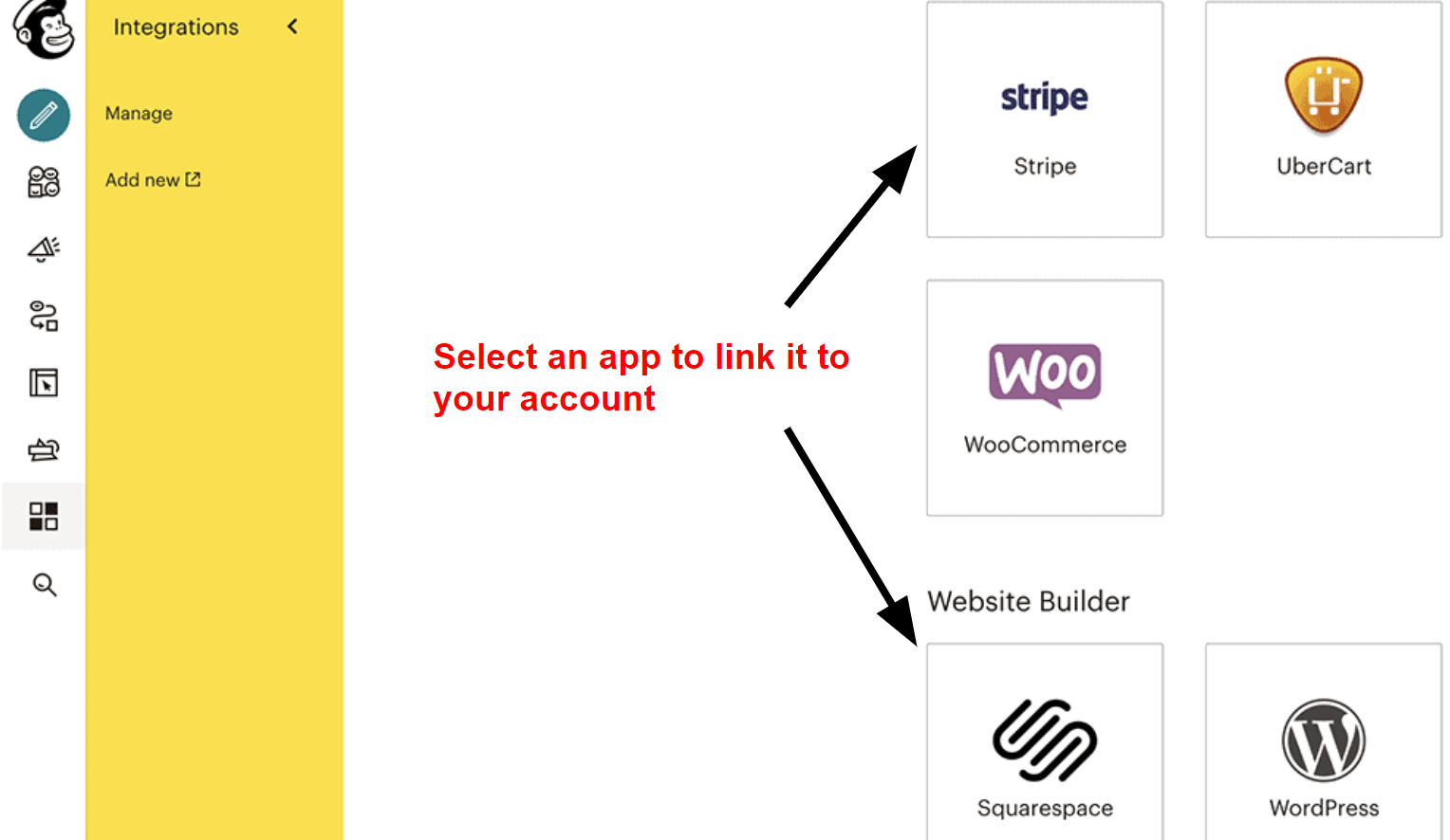 Mailchimp app integrations