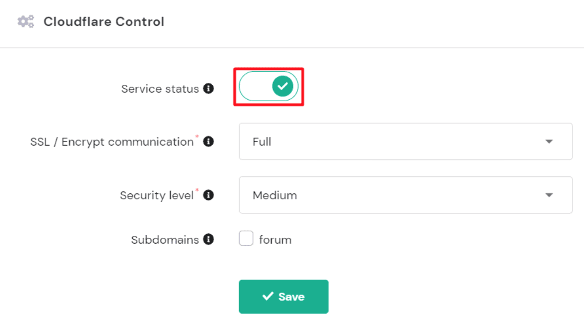 Hostinge CloudFlare CDN Control