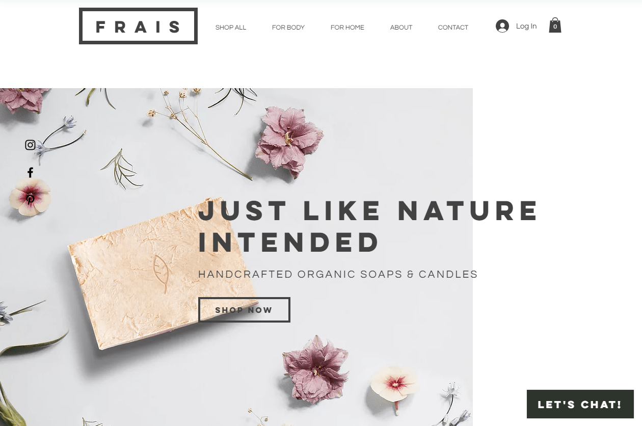 Wix wllness store template