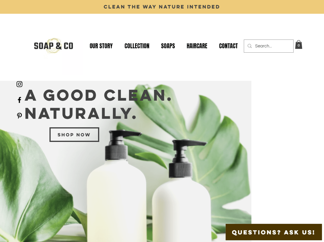 Soap and co homepage