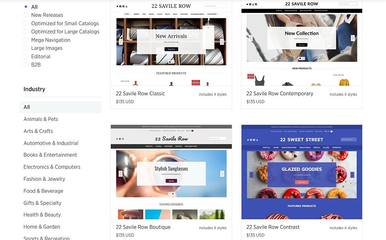 BigCommerce photography templates