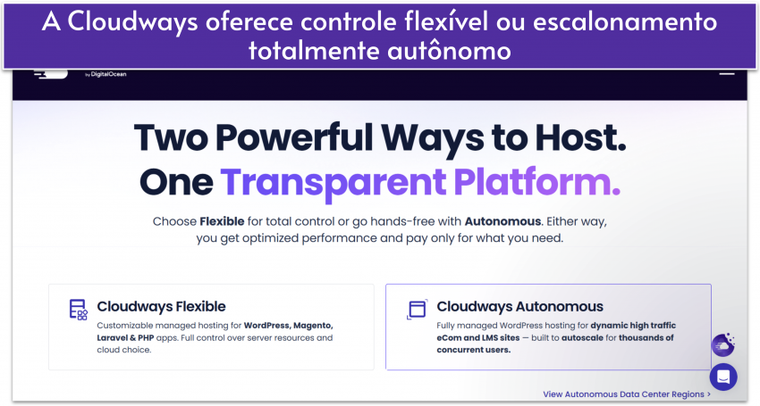 Cloudways offers flexible control or-pt
