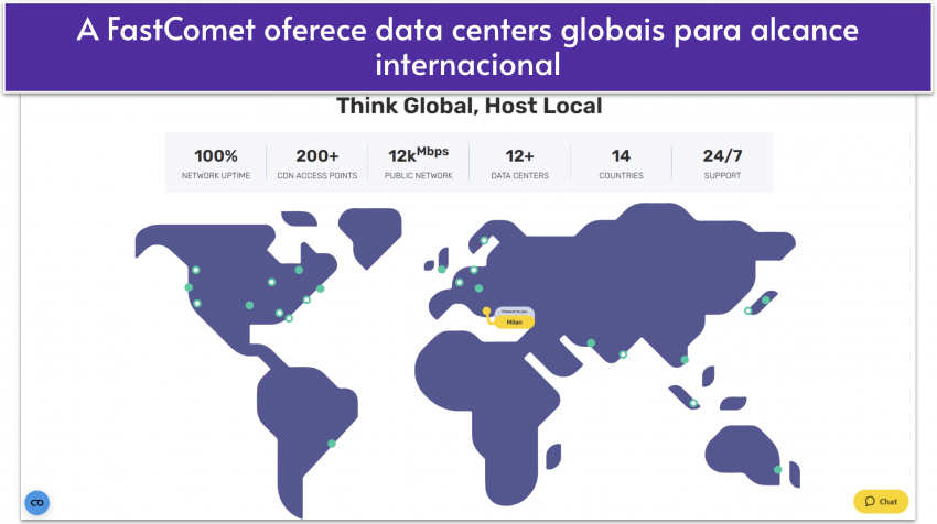 FastComet offers global data -pt