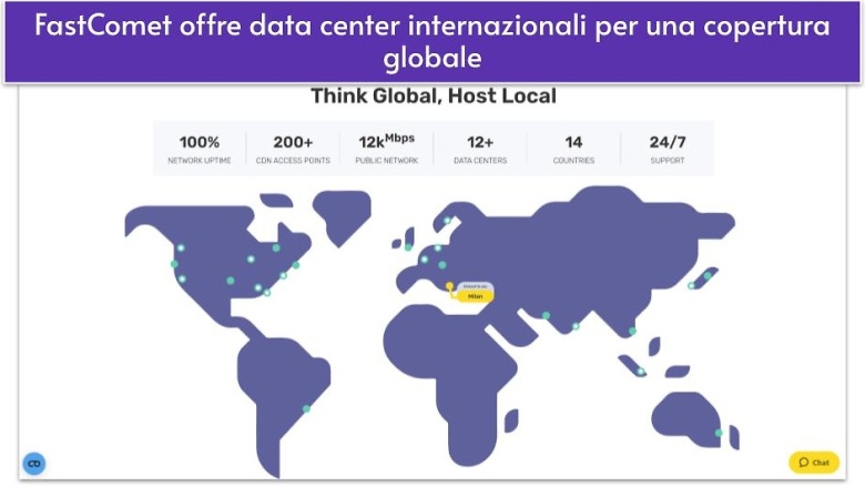 FastComet offre data center internazionali per una copertura globale