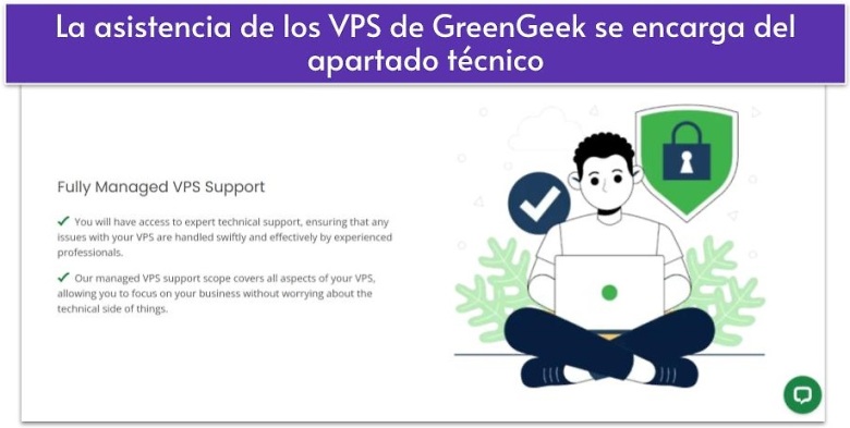 La asistencia de los VPS de GreenGeek se encarga del apartado técnico