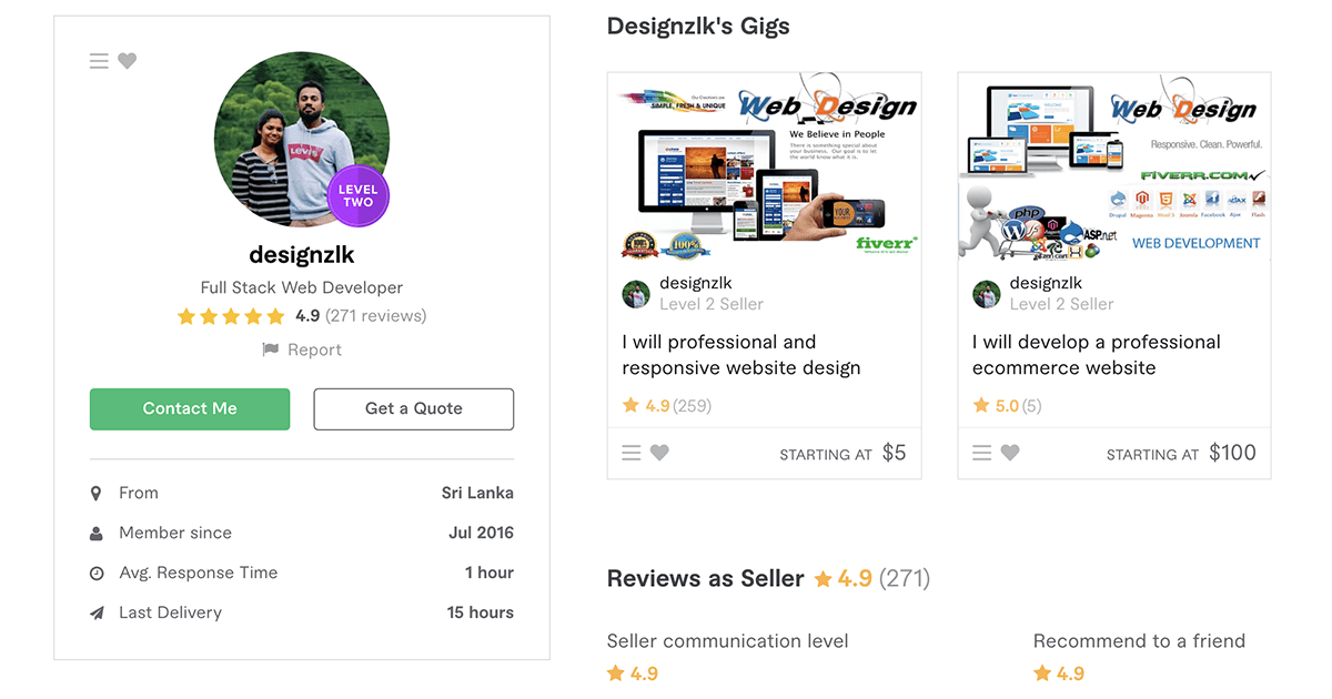 DesignZLK - web designer on Fiverr