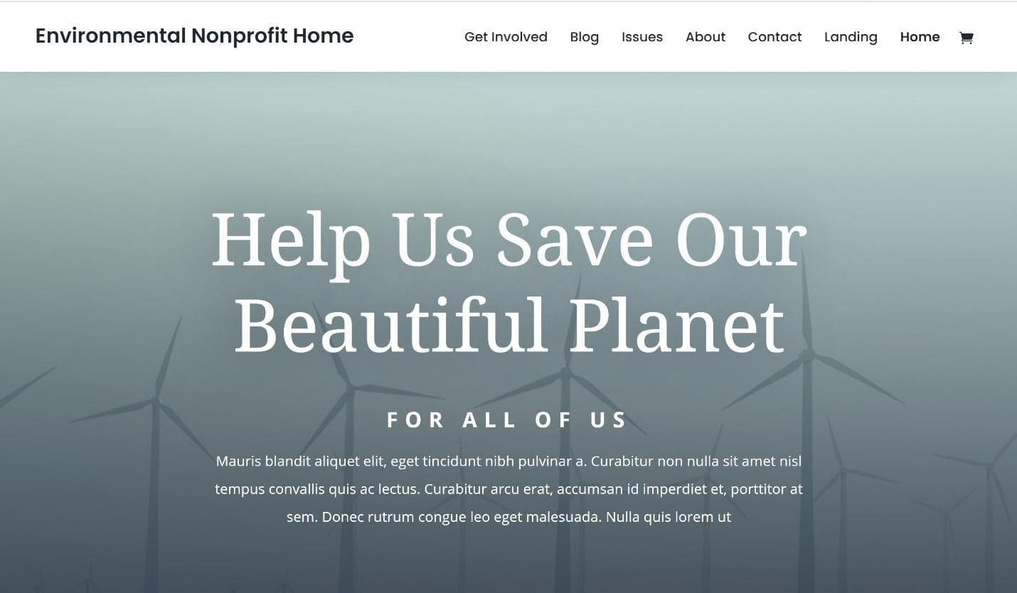 divi-environmental-nonprofit-layout-pack
