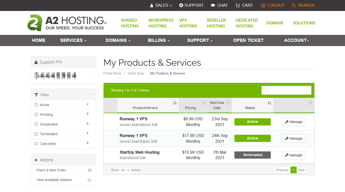 the-a2-hosting-dashboard