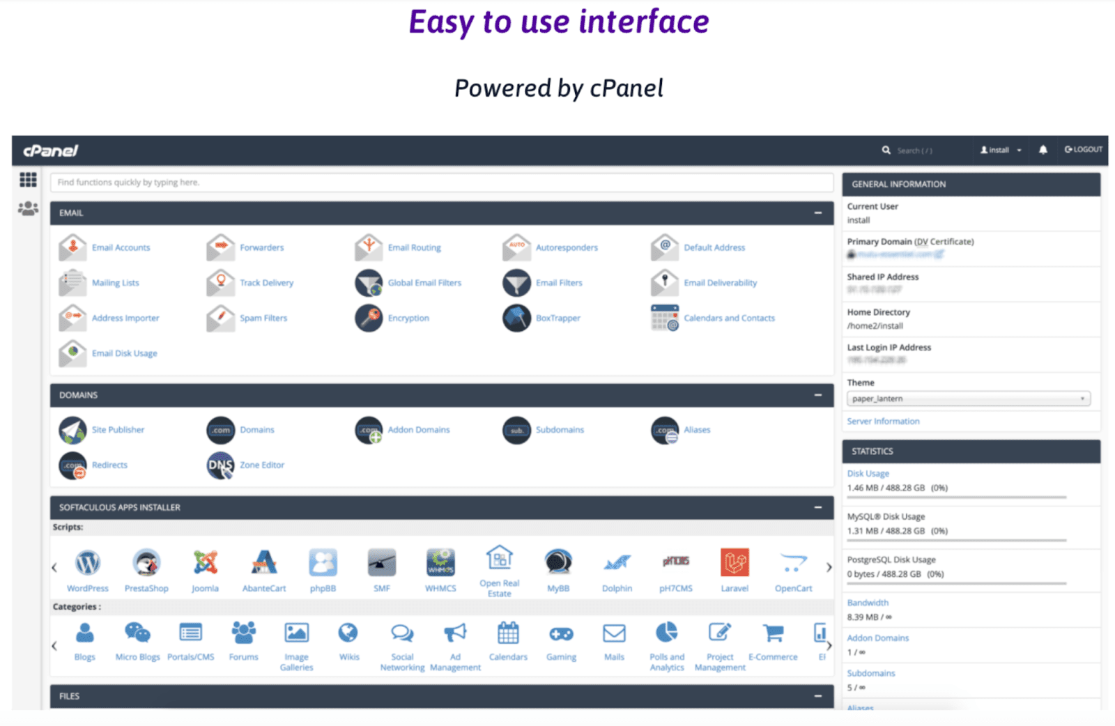 scaleway-cpanel-interface
