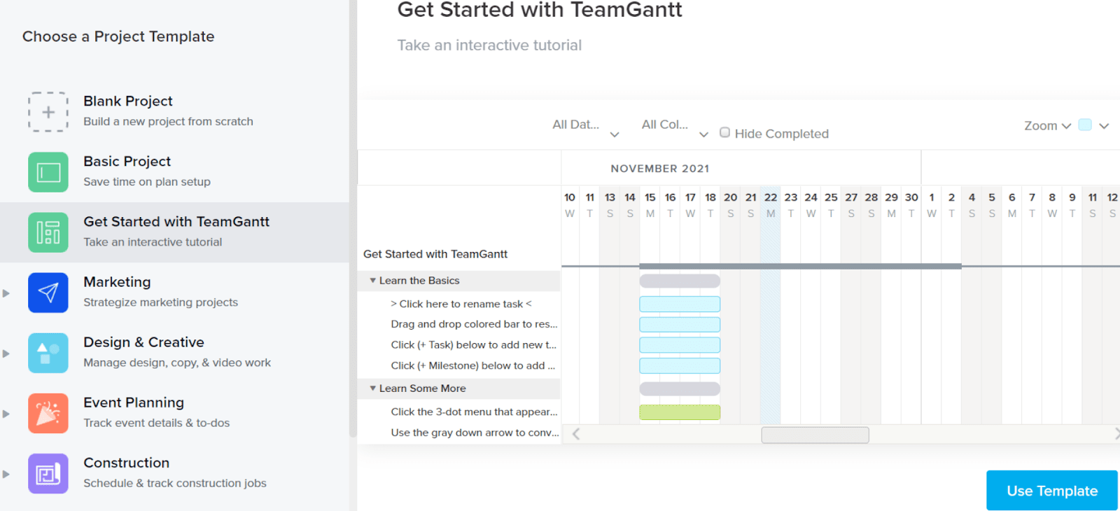 teamGantt-get-started-template