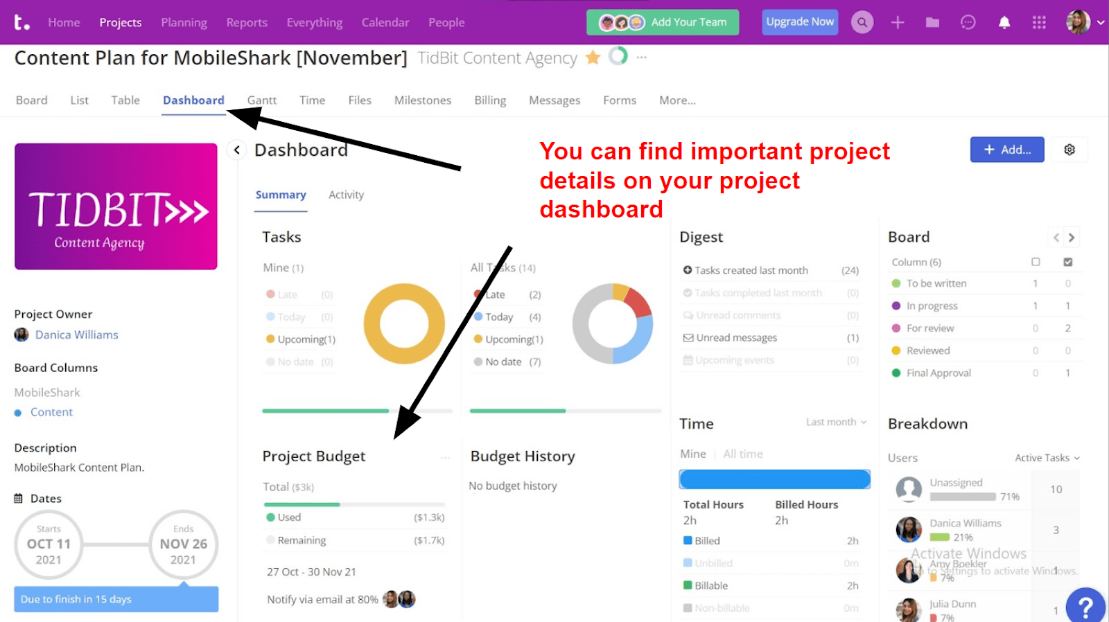 teamwork-sample-site-project-dashboard