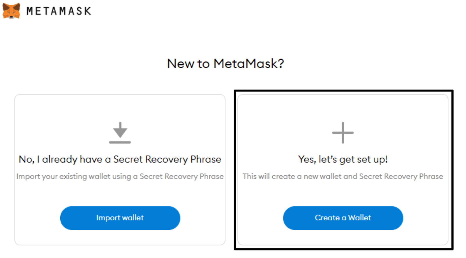 MetaMask setup