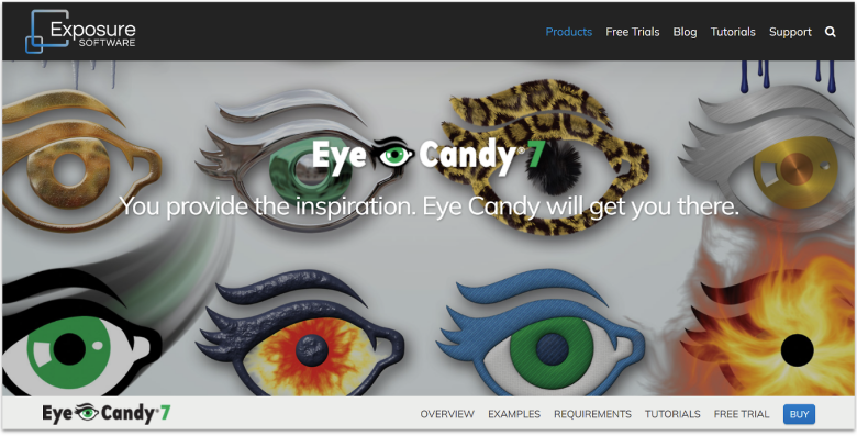 EyeCandy 7 Homepage.