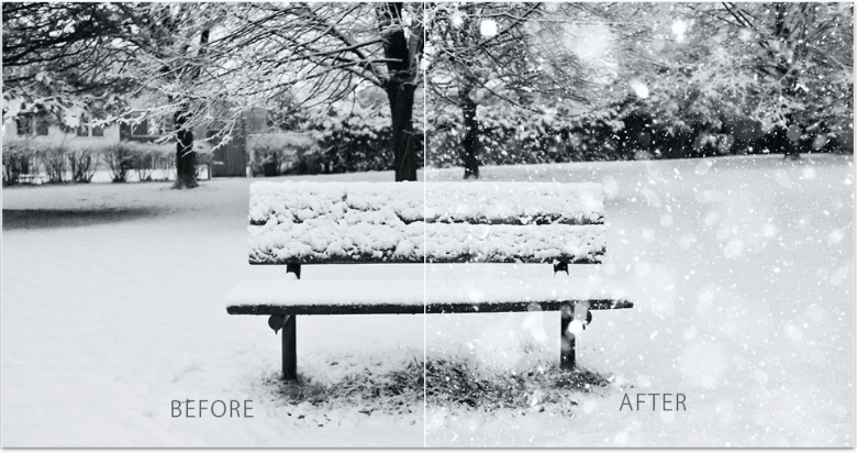 RealSnow Action Before and After.