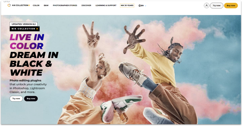 Nik Collection Homepage.