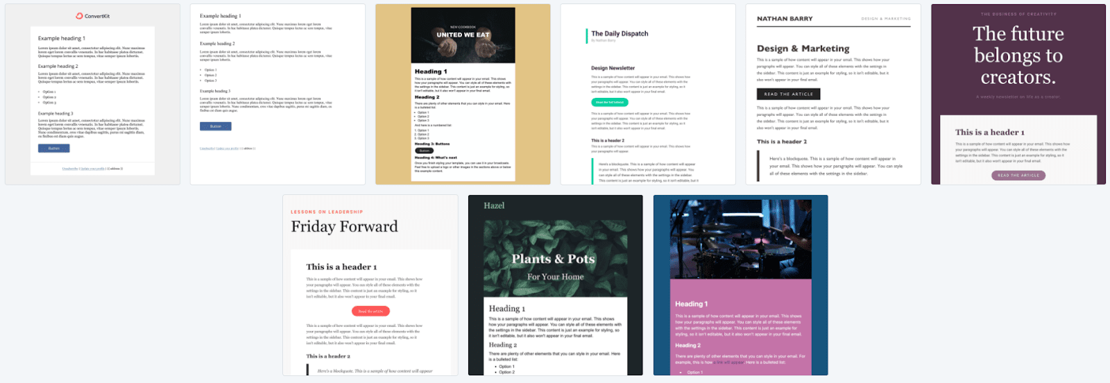 convertkit's-email-templates