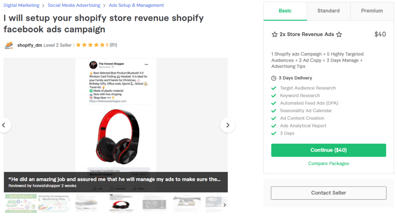 Best facebook ads for shopify