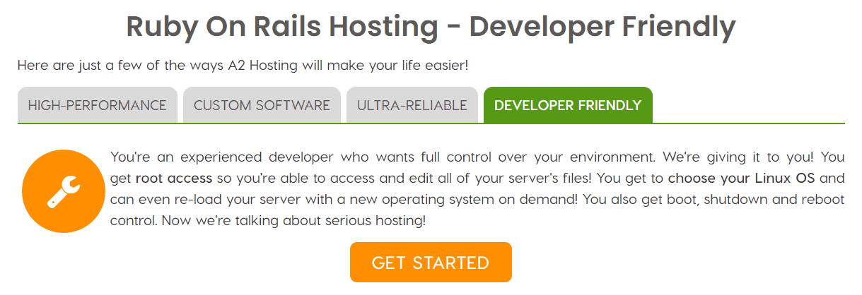 A2 Hosting Ruby on Rails web hosting