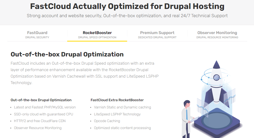 FastComet Drupal hosting features