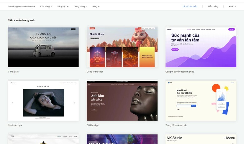 Wix template library