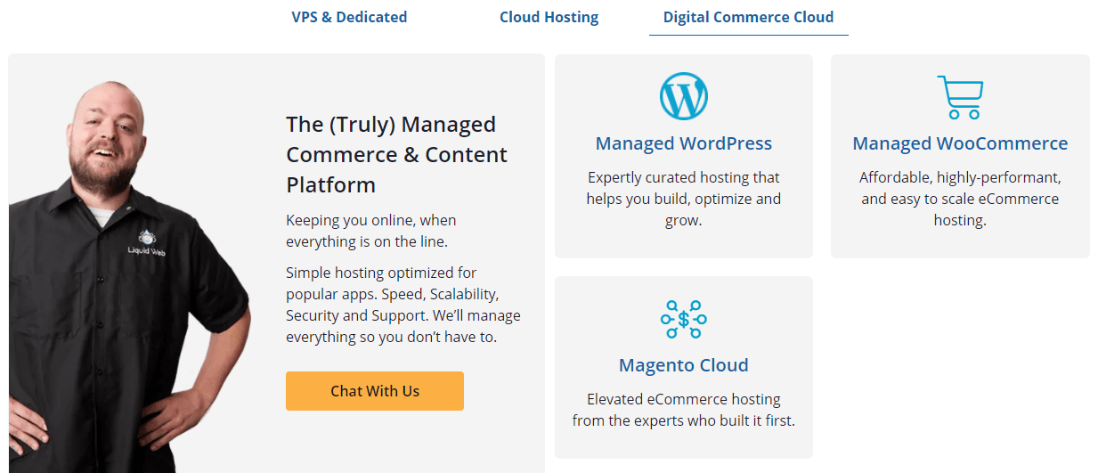 Liquid Web managed cloud hosting plans