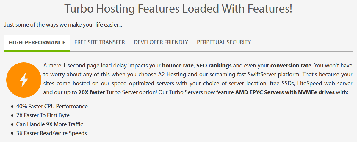 A2 Hosting’s Turbo Servers