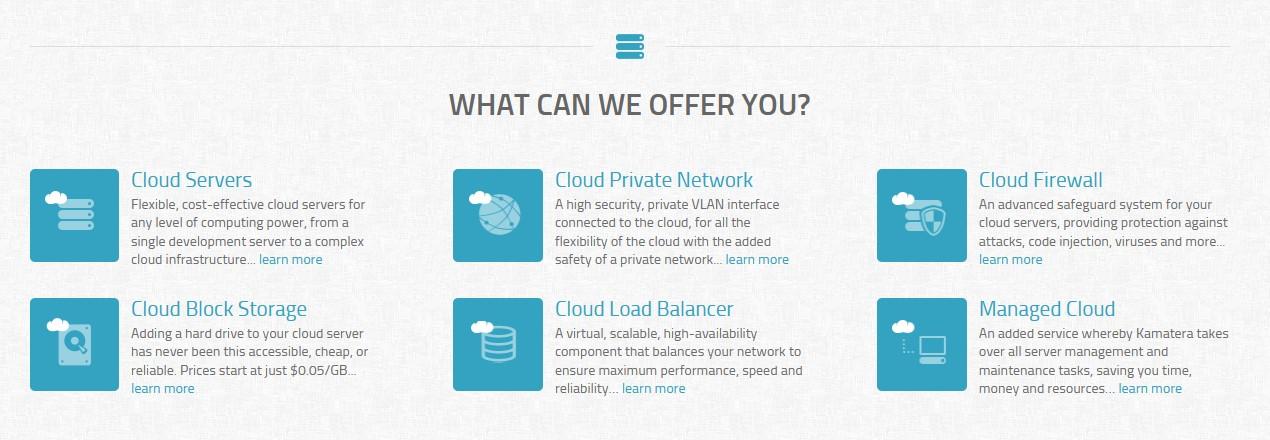 Kamatera cloud hosting add-ons