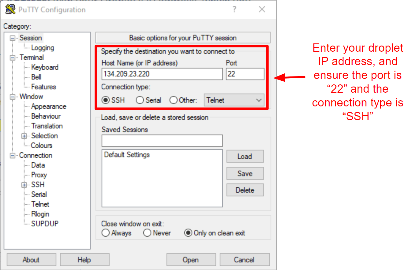 How to Connect to your Droplet with PuTTY on Windows :: DigitalOcean  Documentation