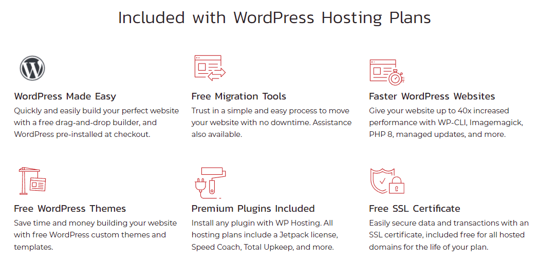 InMotion Hosting WordPress hosting features