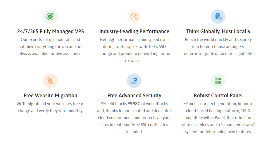 Feature list for Scala Hosting managed VPS