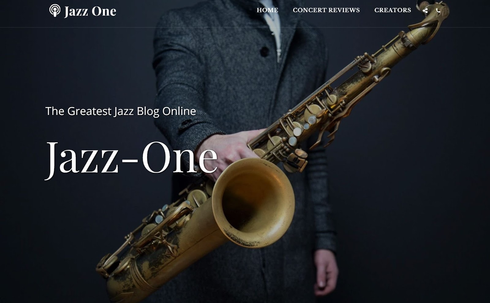 SITE123 Jazz Blog template