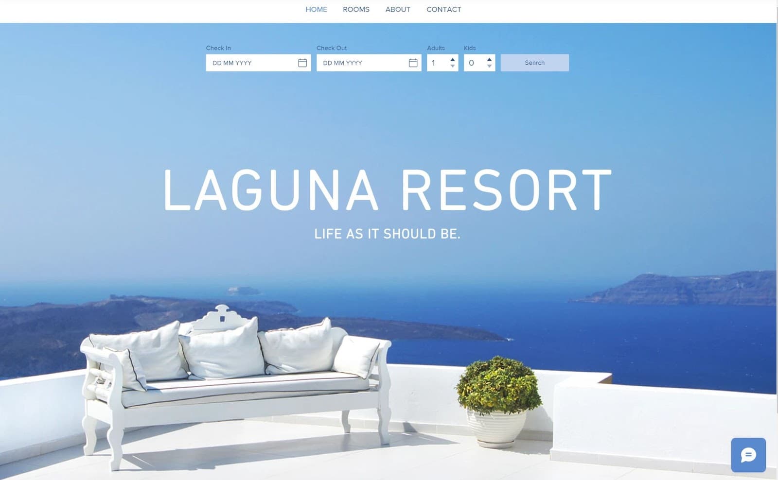 Wix Resort template