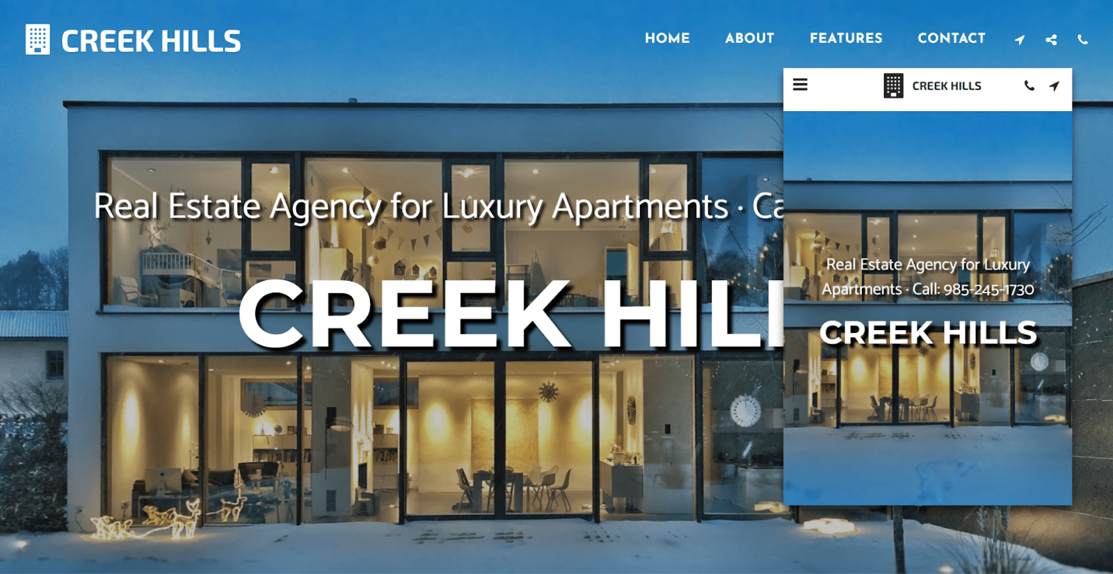 SITE123 Creek Hills Template