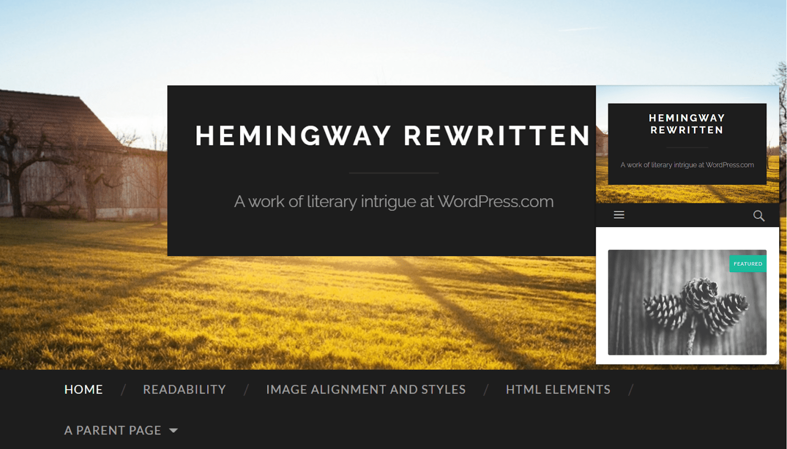 WordPress Hemingway Theme