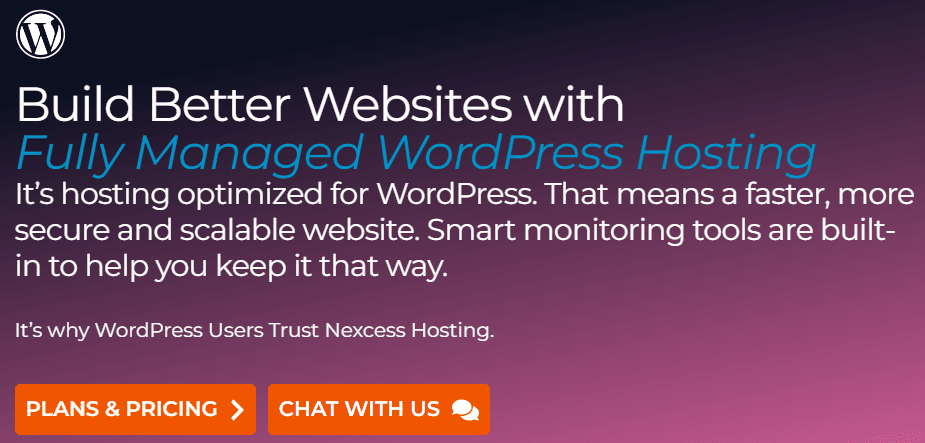 Description of Nexcess' managed WordPress hosting
