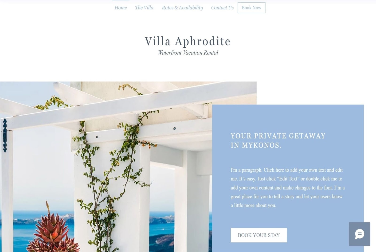 Wix Vacation Rental Company template