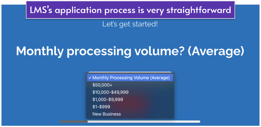 Leaders Merchant Services' application process