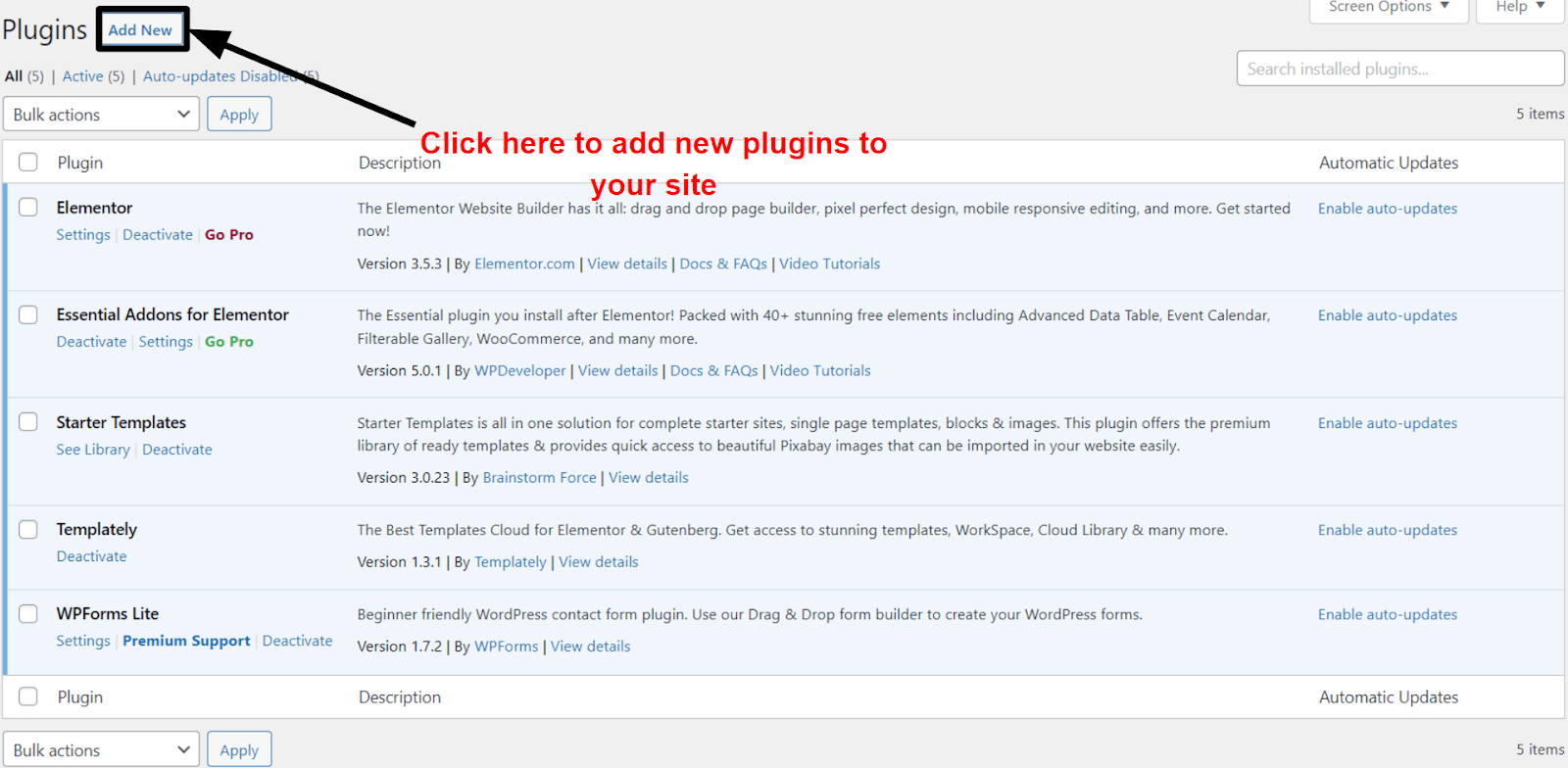 Add Plugin WordPress