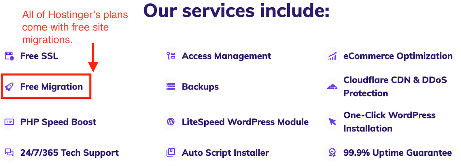 hostinger, our services include
